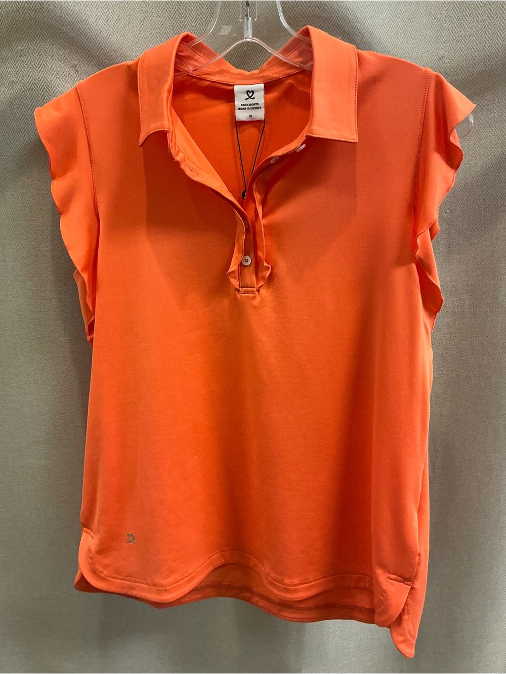Daily Sports Frill Sleeveless Polo Electric Orange